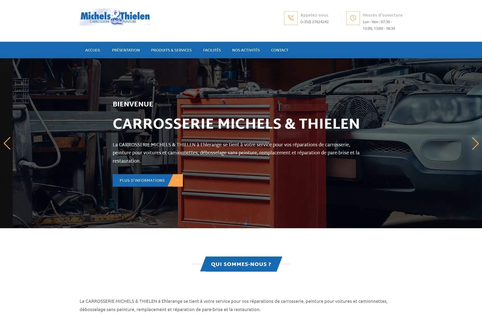 Example of a modern website after transformation